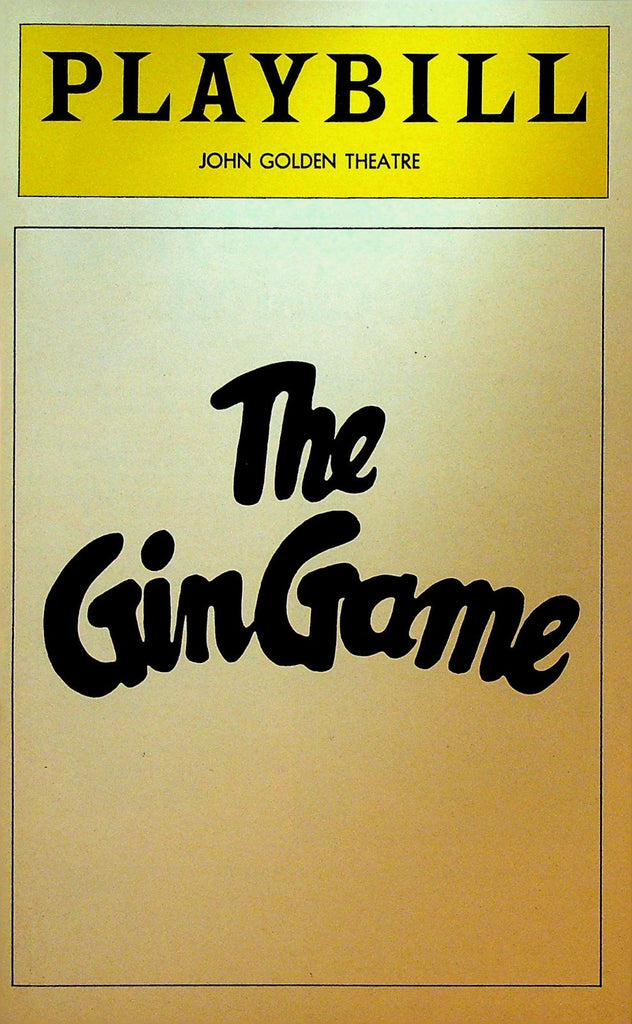 The Gin Game Playbill June 1978 Jessica Tandy EG Marshall0