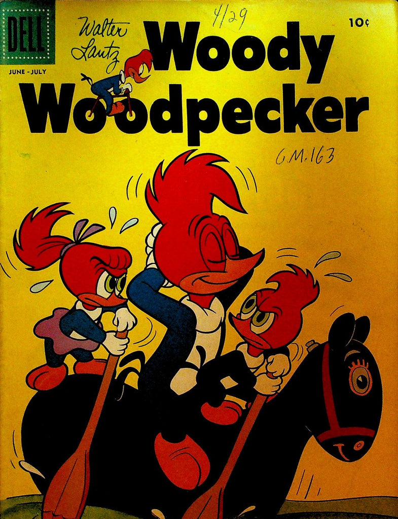 Woody Woodpecker 43 Dell Comics 1957 Floating Horse Oars Water0
