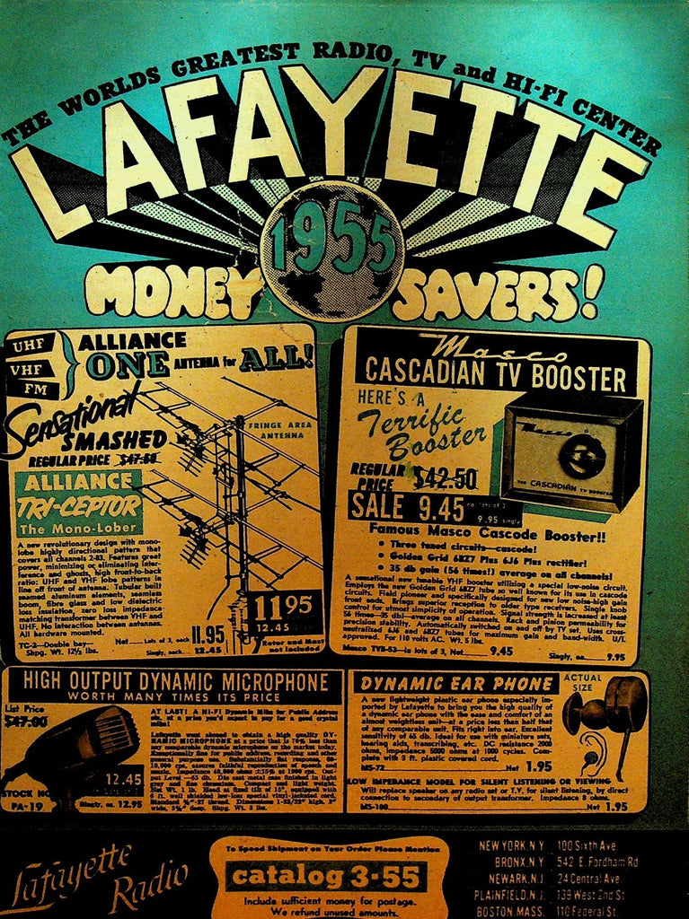 Lafayette Catalog 3-55 1955 Binoculars Speakers Amplifiers0