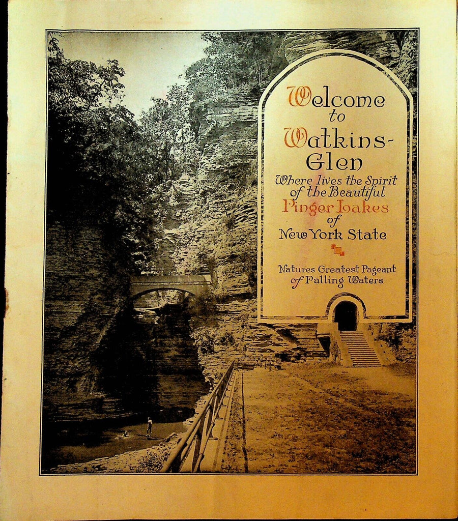 Welcome to Watkins Glen New York 1920s Booklet Finger Lakes