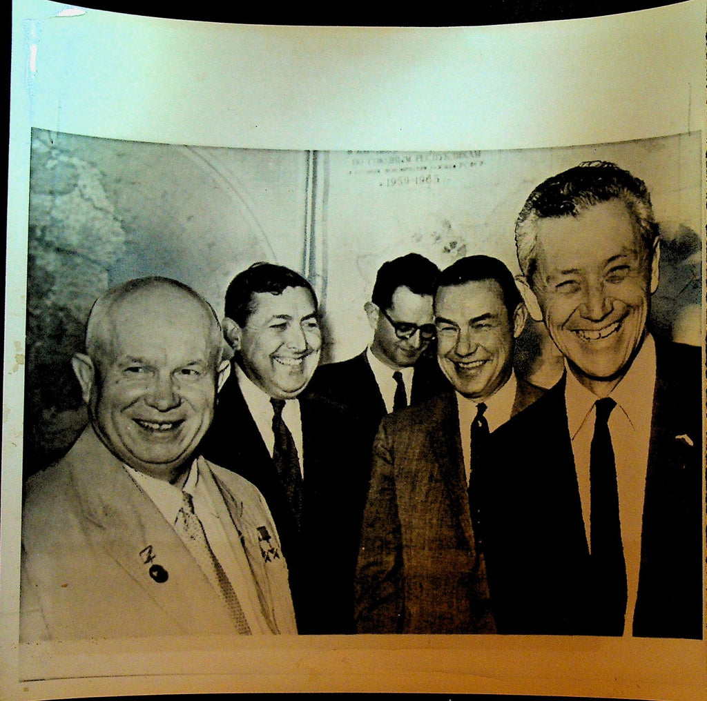 Nikita Khrushchev Wire Photo 1959 Robert Smylie LeRoy Collins Yuri Zhukov0