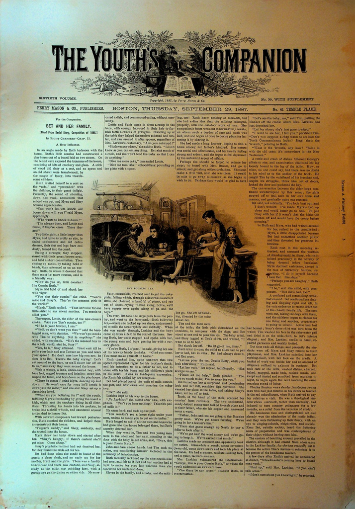 The Youth's Companion September 29 1887 Charleston Summerville Earthquake0