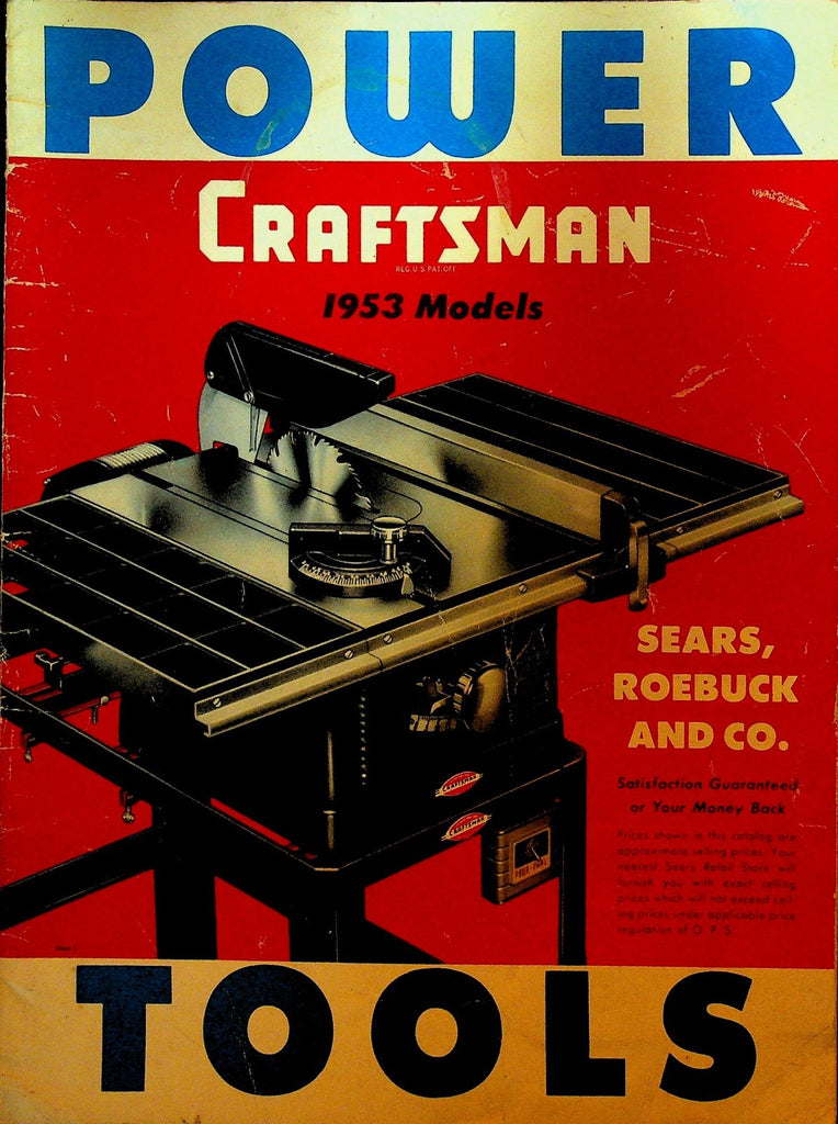 Craftsman Power Tools Catalog 1953 Saws Grinders Sanders Routers Polishers0