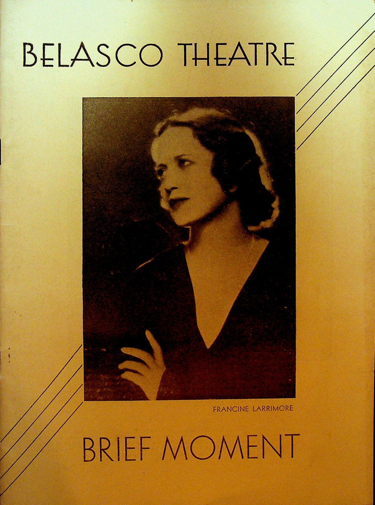 Brief Moment Playbill January 11 1932 Francine Larrimore Helen Walpole0