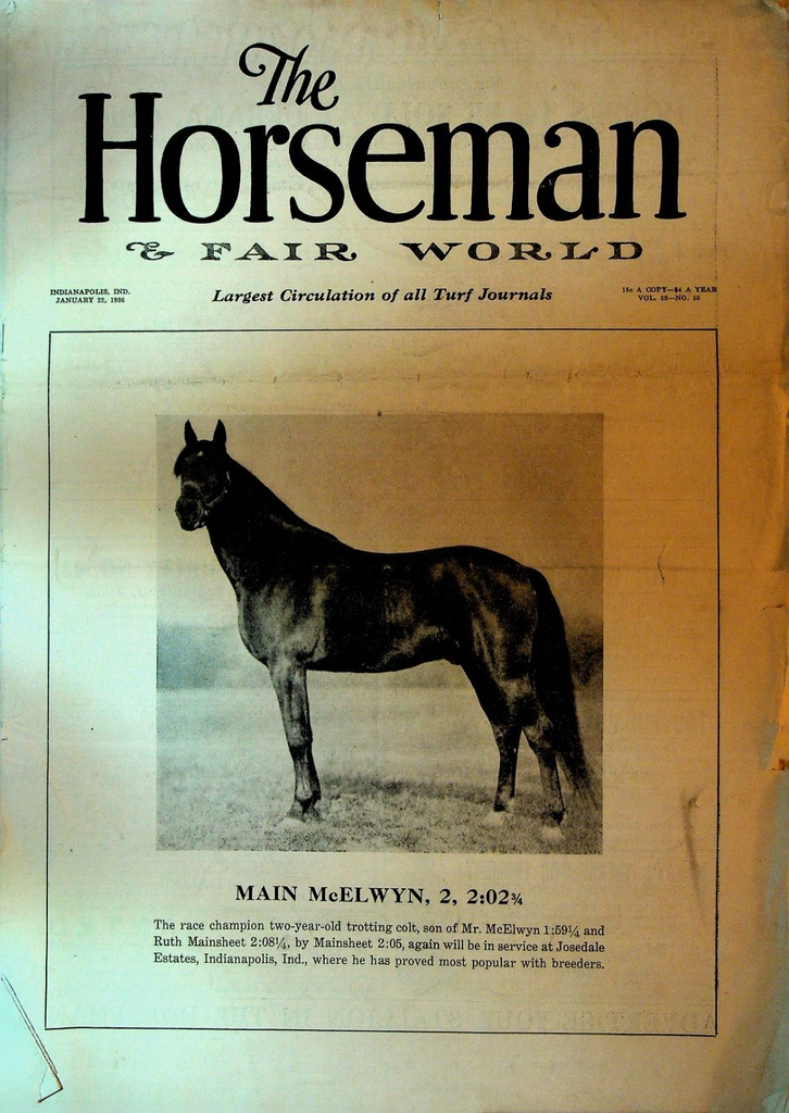 The Horseman & Fair World Turf Journal January 22 1936 Main McElwyn Horse Racing
