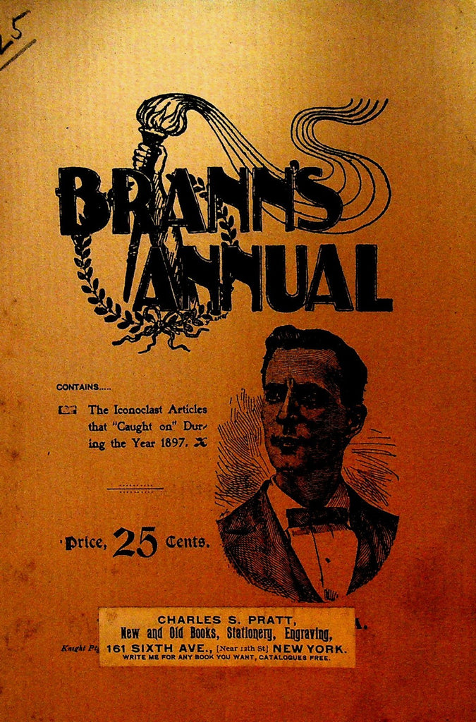 Brann's Annual 1897 William Cowper Jewish Circumcision Sexual Sins of America0