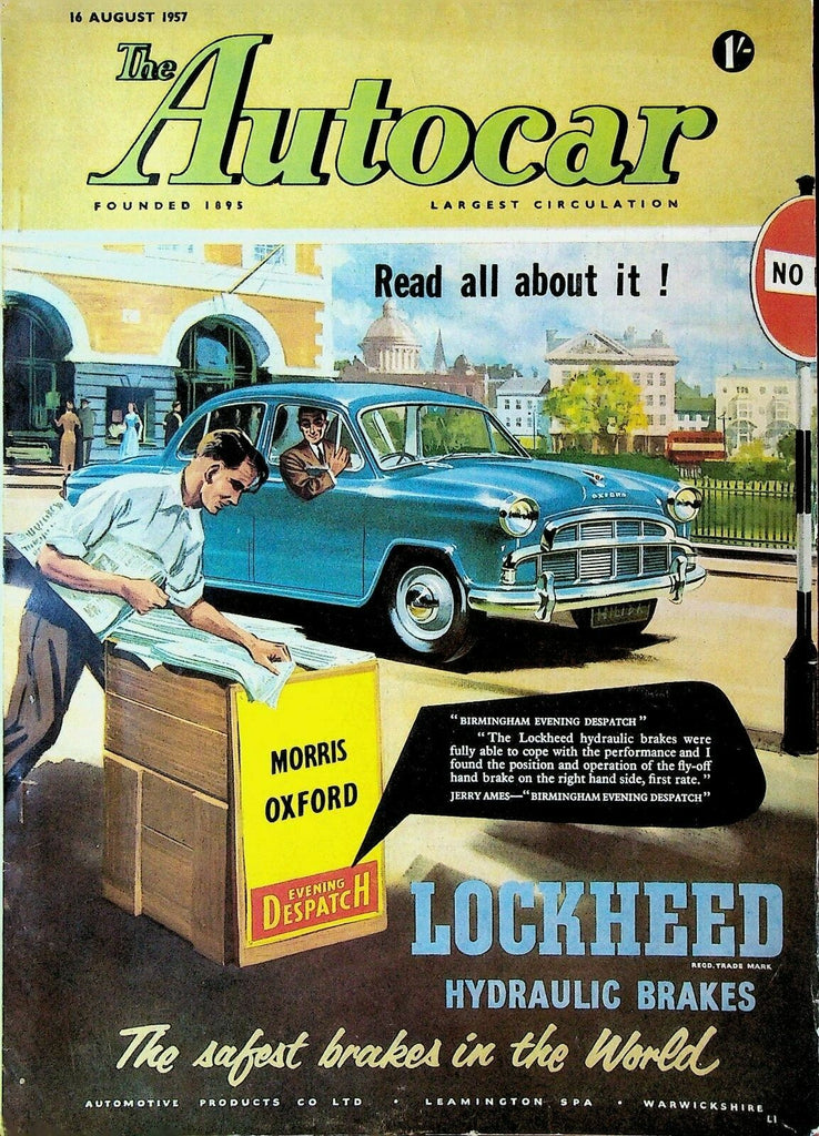 Autocar Magazine August 16 1957 Swedish Grand Prix Drop Head Messerschmitt 0