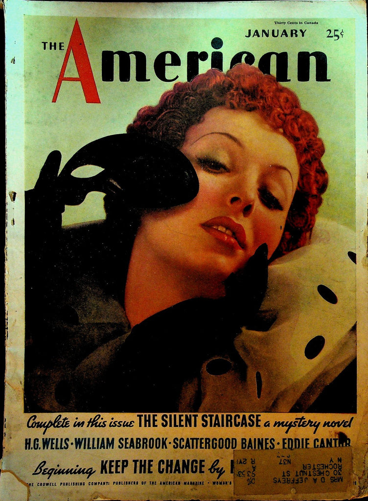 The American Magazine January 1936 HG Wells Eddie Cantor Gladys Taber0
