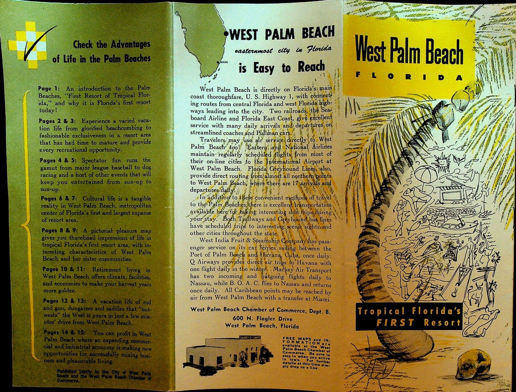West Palm Beach Florida Booklet 1940s Connie Mack Philadelphia A's0
