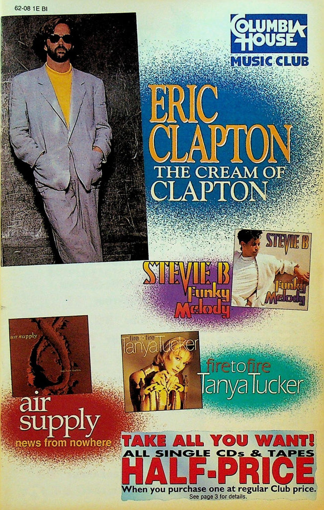 Columbia House Music Club Catalog 1995 Eric Clapton Air Supply Tanya Tucker0