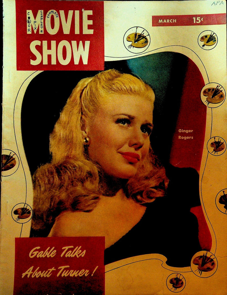 Movie Show Magazine March 1948 Clark Gable Ginger Rogers Lana Turner0
