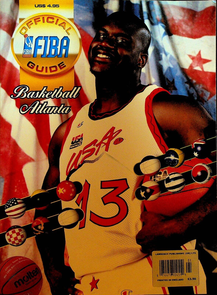 FIBA Official Guide 1996 Basketball Shaquille O'Neal Karl Malone Reggie Miller