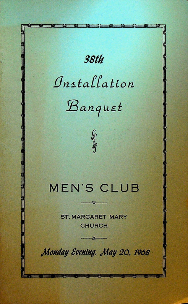 Men's Club of Rochester NY Installation Banquet 1968 Joe Crozier Autograph0