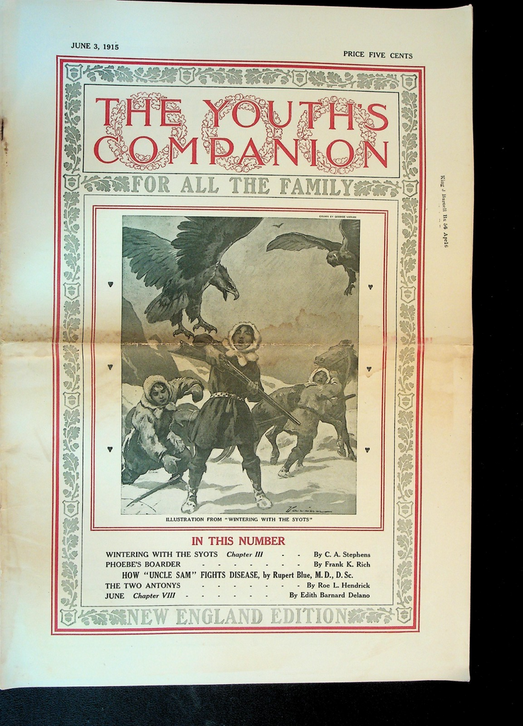 Youth's Companion June 3 1915 WWI Japan China CA Stephens Frank K Rich0