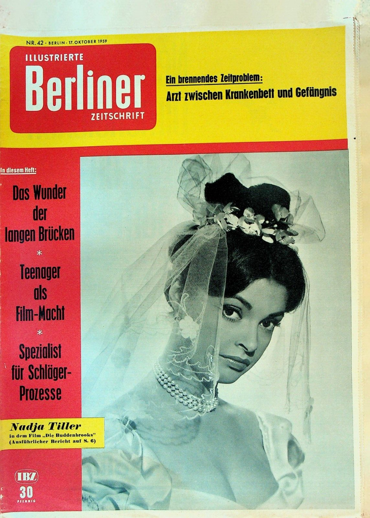 Berliner Magazine October 17 1959 Nadja Tiller Elke Sommer Teenagers
