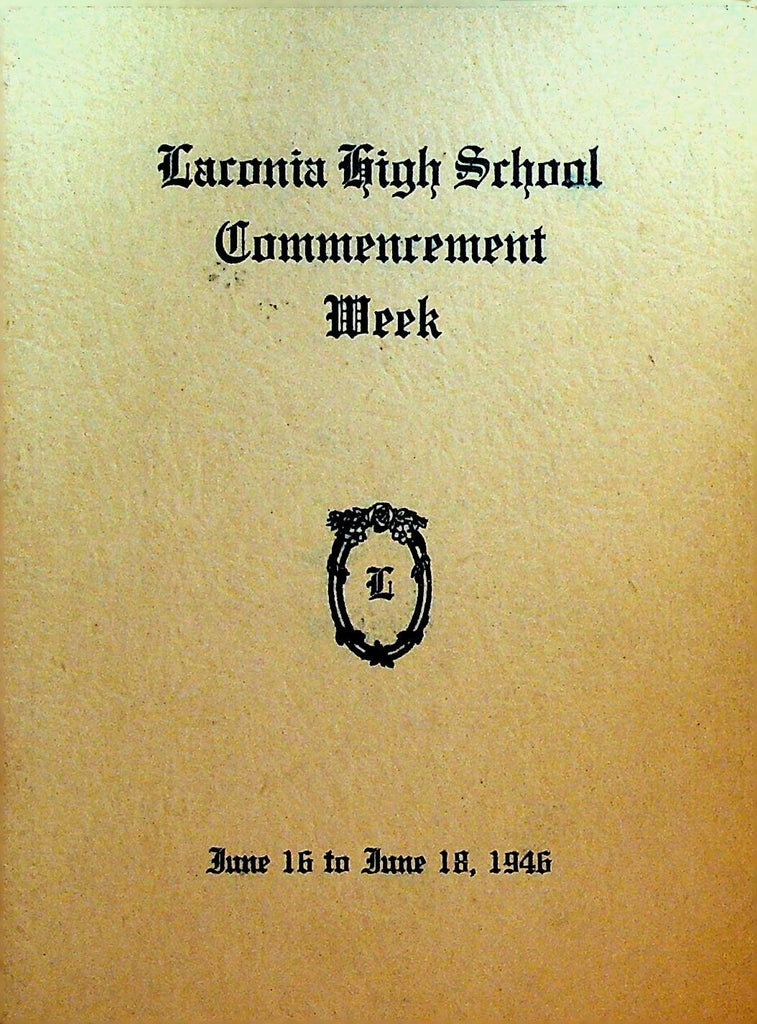 Laconia High School Commencement Week 1946 Program NH0