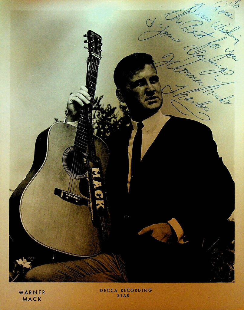 Warner Mack Country Music Signed Photo Decca Recording Star