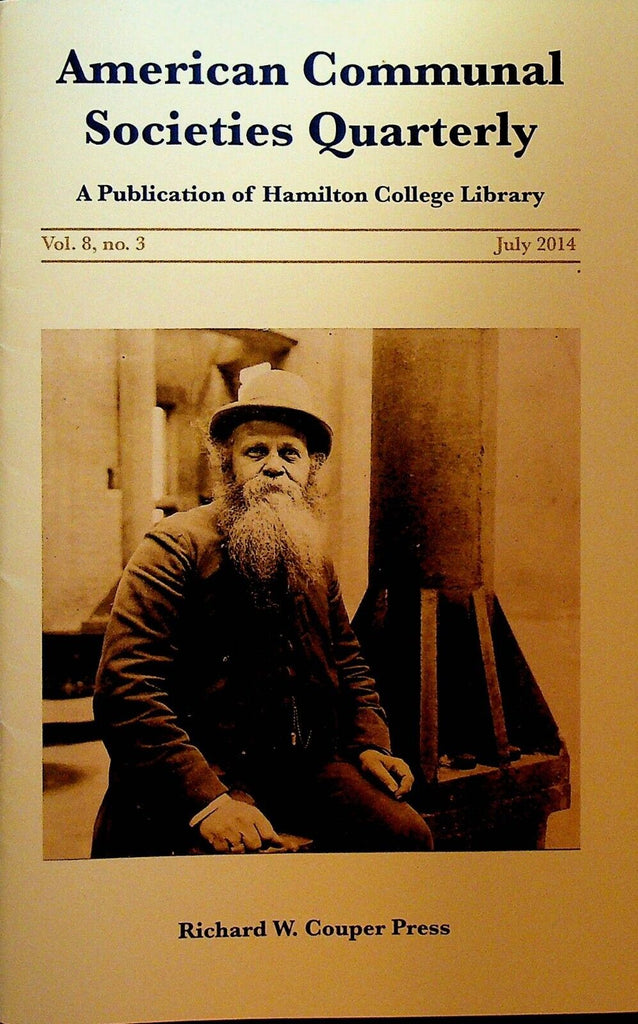 American Communal Societies Quarterly Shakers July 2014 Tate Family Jezreelites