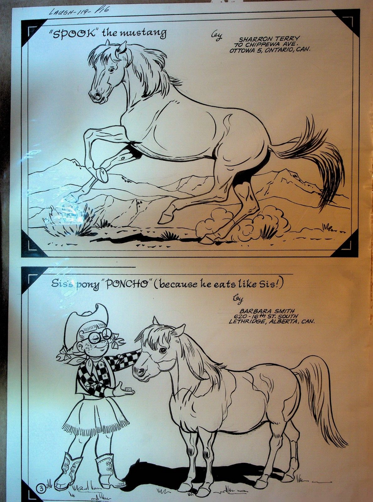 Laugh Comics 119 Original Comic Art Bill Woggon 1961 p3 Mustang Horse Archie