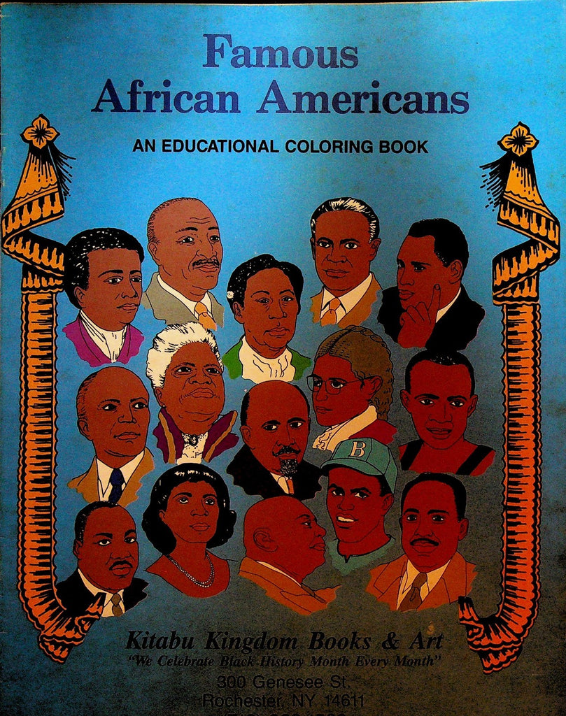 Famous African Americans Coloring Book 1990 Jackie Robinson Jesse Owens0