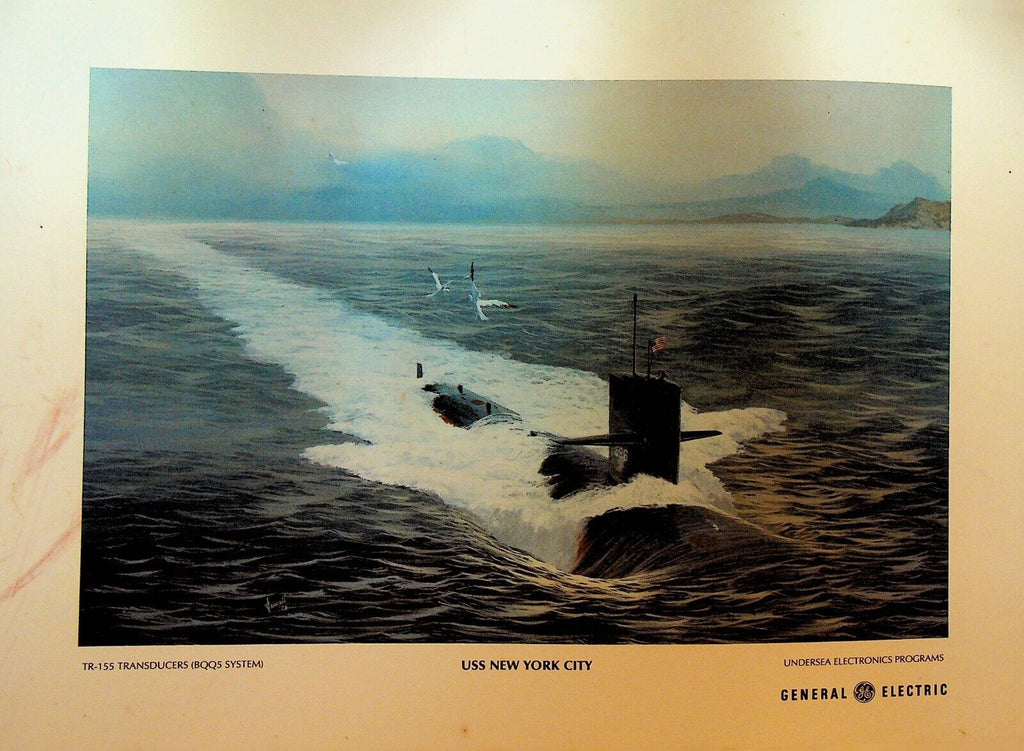 USS New York City Print General Electric Undersea Electronics Program