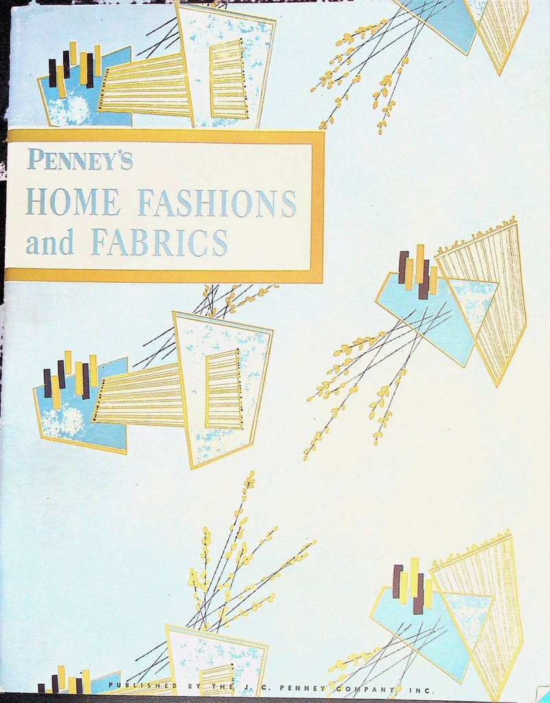 JC Penney's Home Fashions & Fabrics Book 1959 Fiberglass Curtains