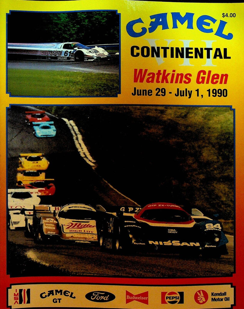 Camel Continental VII Auto Race Watkins Glen Program 1990