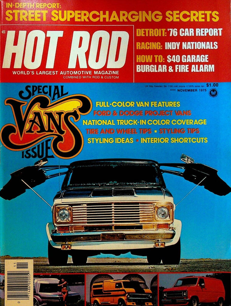 Hot Rod Magazine November 1975 Vans Indy Nationals Shirley Muldowney Don Garlits