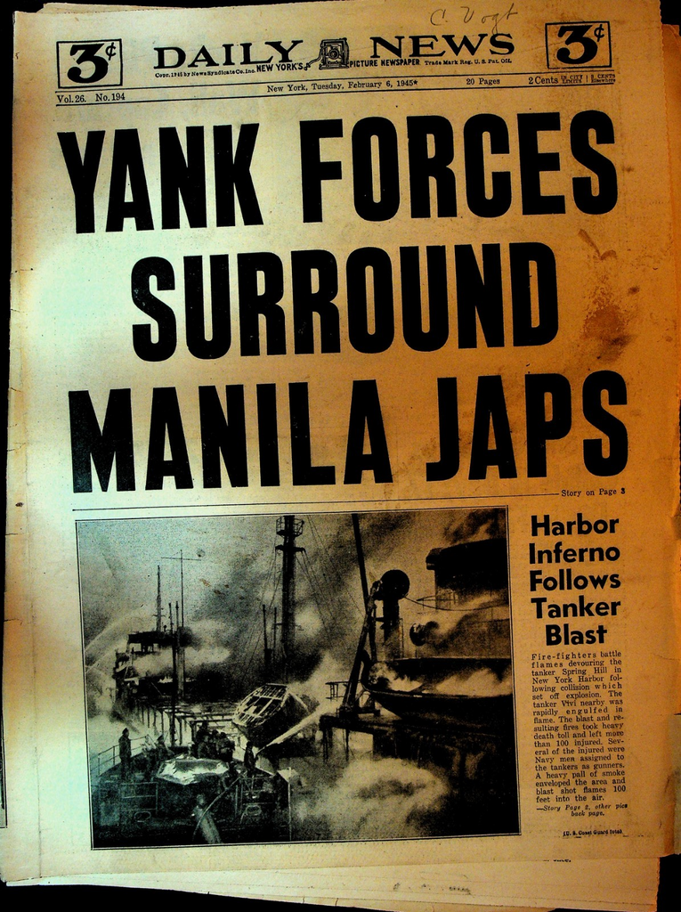 New York Daily News February 6 1945 WWII Manila Philippines Hedy Lamarr0