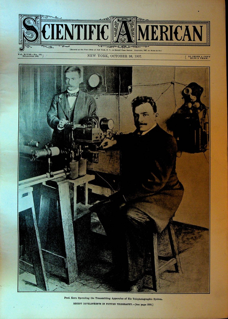 Scientific American October 26 1907 Arthur Korn Fax Life on Mars Flying Machines