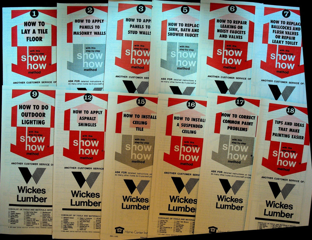 Wickes Lumber How To Install Show How Method Brochures Lot of 25 1980s0