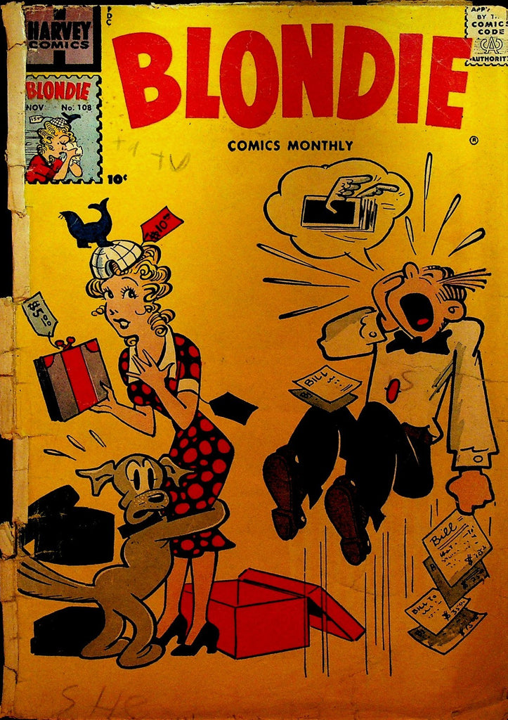 Blondie 108 Harvey Comics 1957 Dagwood Upset Over Shopping Costs0