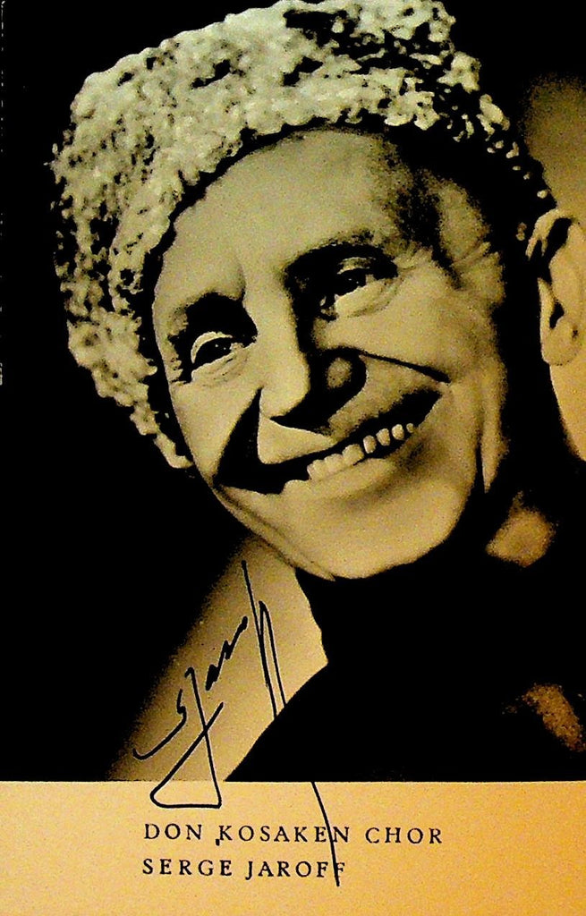 Serge Jaroff Signed Advertising Card Don Cossack Choir 1960s0