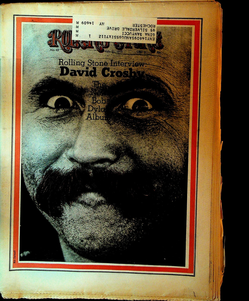 Rolling Stone 63 July 1970 David Crosby Bob Dylan Canned Heat0