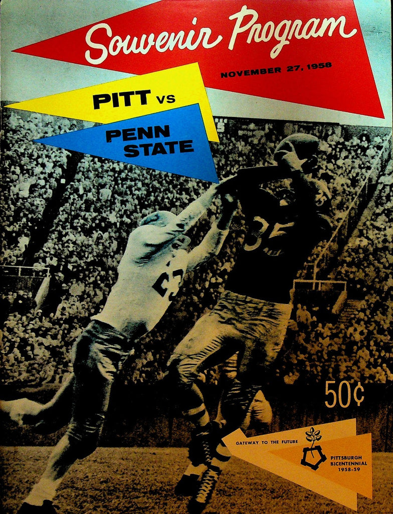 Pittsburgh v Penn State College Football Program 1958 Mike Ditka Fred Cox0