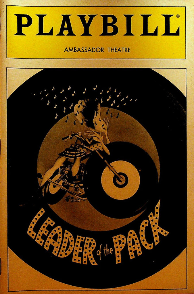 Leader of the Pack Playbill 1985 Ellie Greenwich Dennis Bailey Patrick Cassidy0