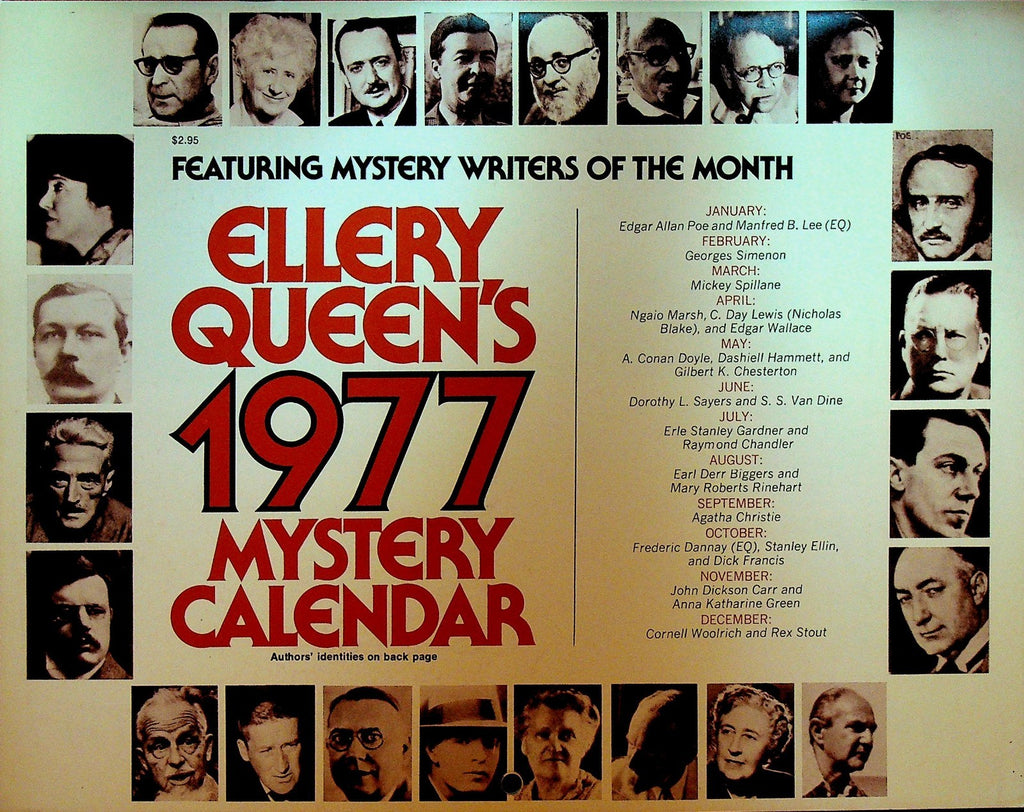Ellery Queen's 1977 Mystery Calendar A Conan Doyle Edgar Allen Poe Dick Francis0