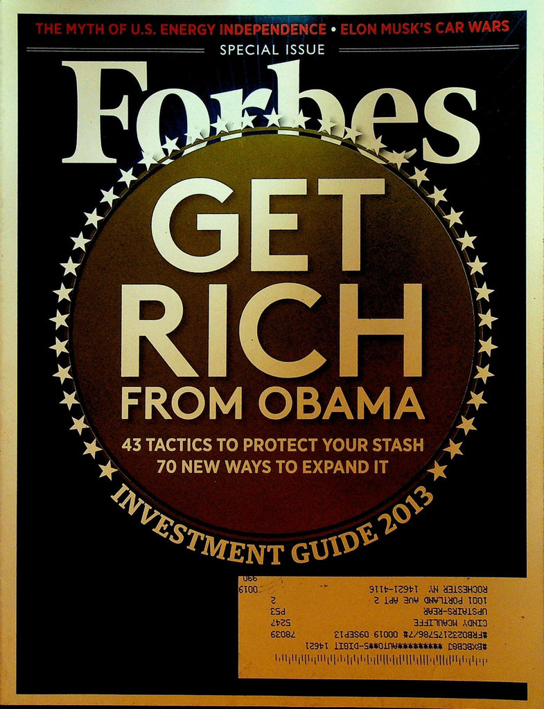 Forbes Magazine 2013 Investment Guide Elon Musk Barack Obama Richard Kinder0