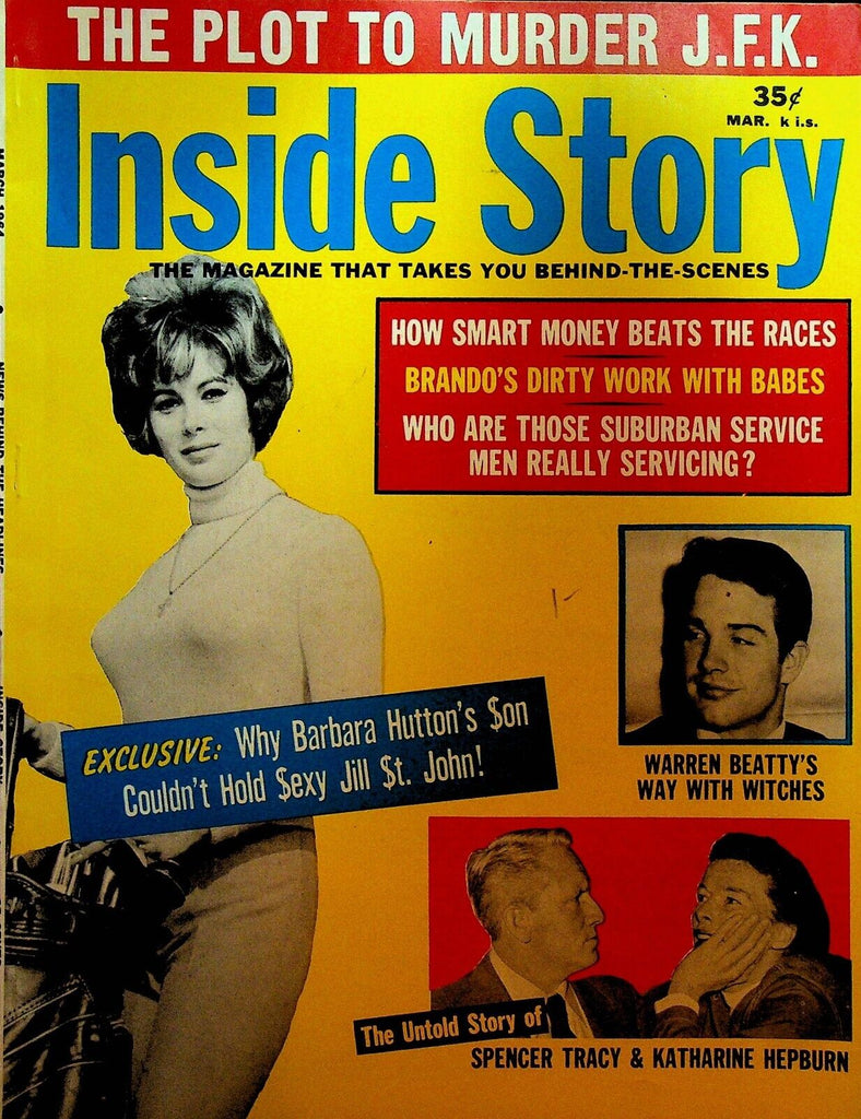 Inside Story Magazine March 1964 Marlon Brando Warren Beatty JFK Jill St John
