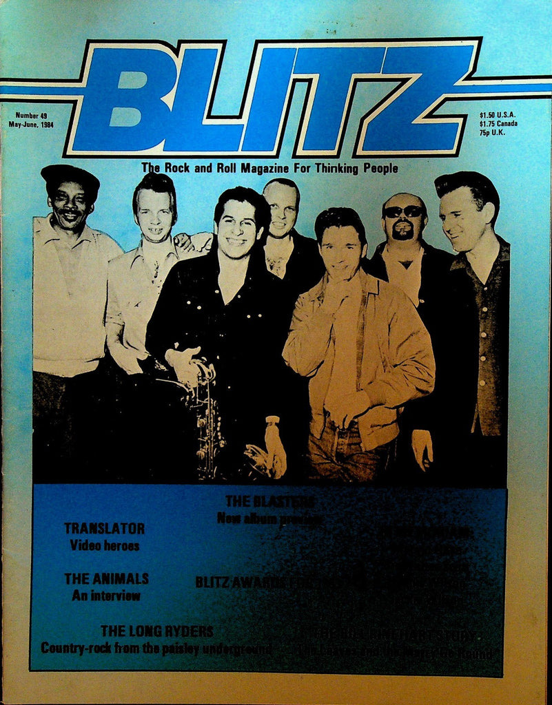Blitz Magazine 49 May 1984 The Blasters Marvin Gaye Jackie Wilson The Animals0