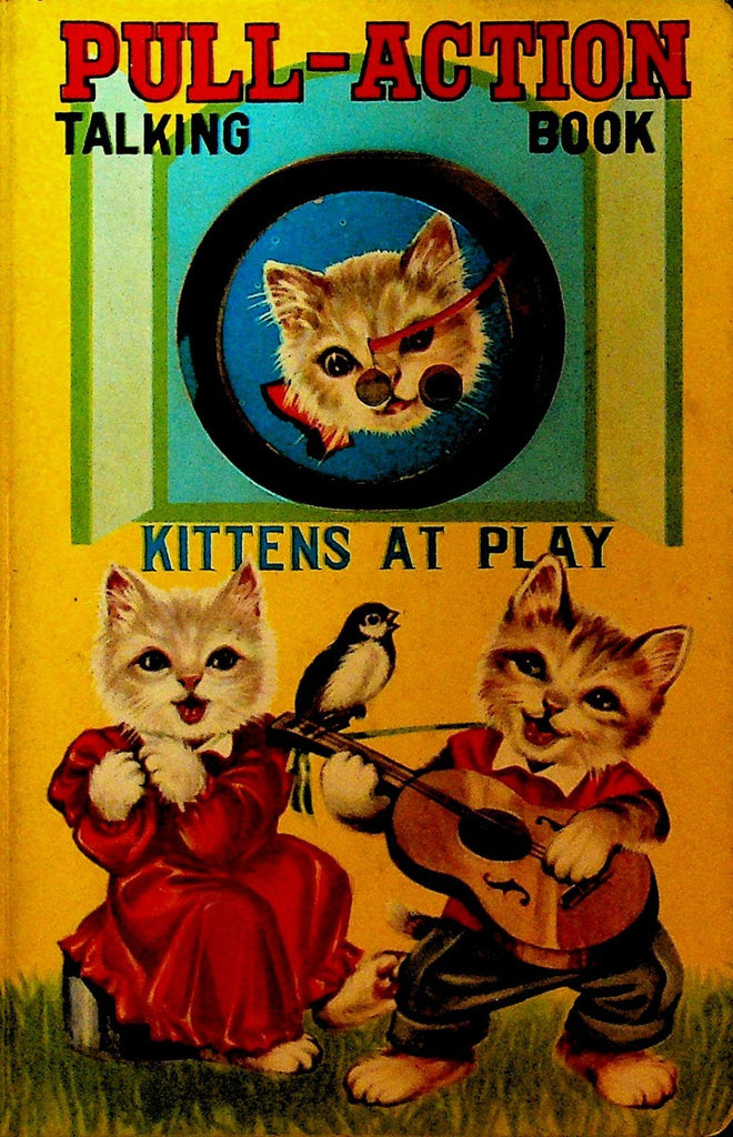 Pull Action Talking Book Kittens at Play ca 1950 Works0