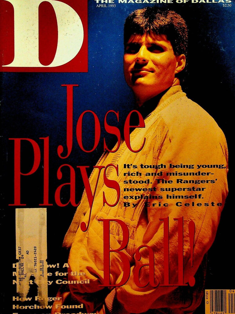 D Magazine of Dallas April 1993 Jose Canseco Roger Horchow Eureka Springs