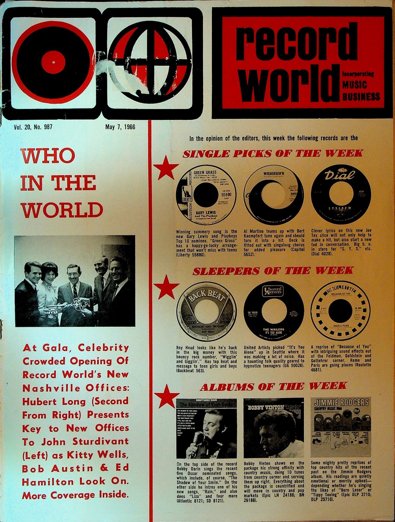Record World Magazine May 7 1966 The Leaves Kitty Wells Floyd & Jerry0