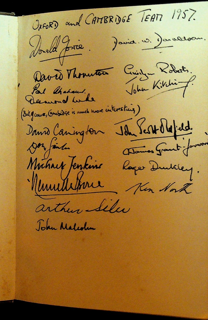 Ackerman's Oxford Book Autographed by Oxford & Cambridge Team 1957 Donald Gorrie0