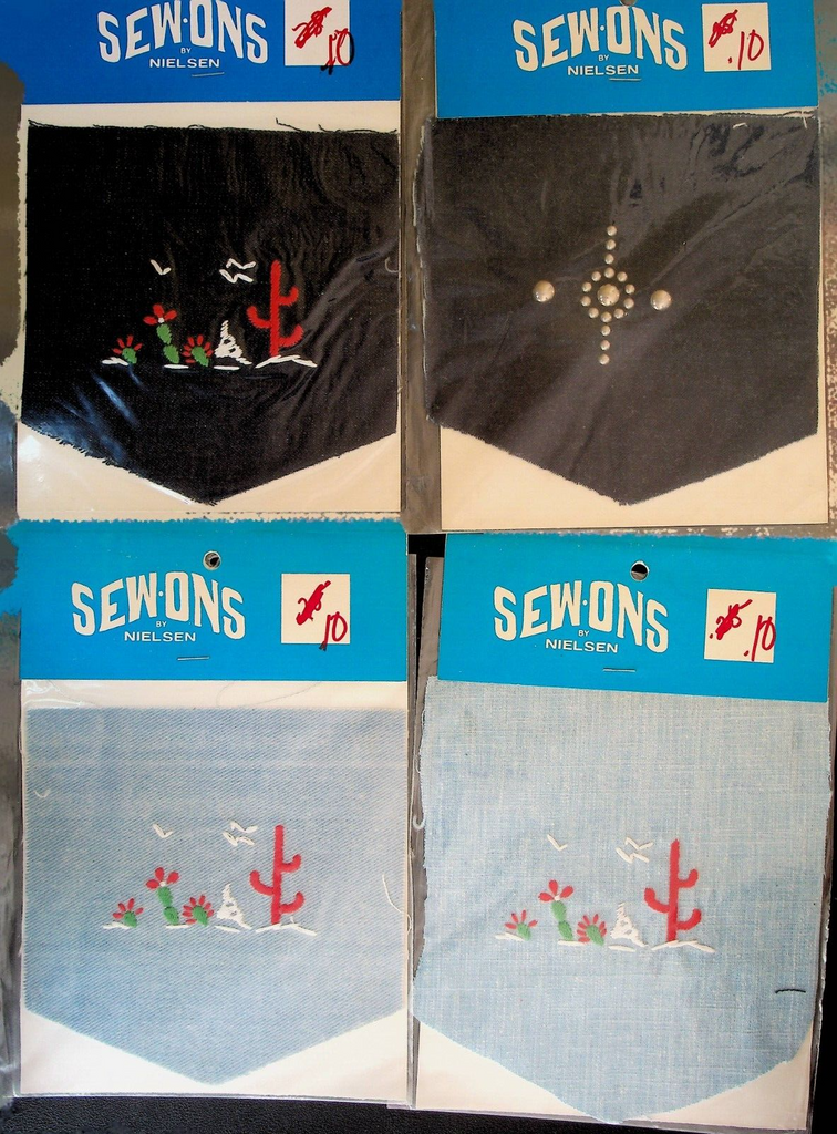 Nielsen Sew-Ons Lot of 10 Pockets Patches 1970s Designs