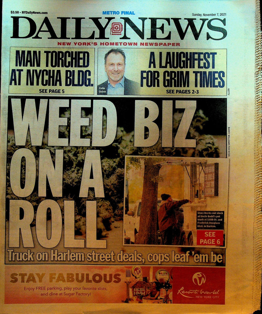 New York Daily News November 7 2021 Colin Quinn Daniel Jones New York Giants0