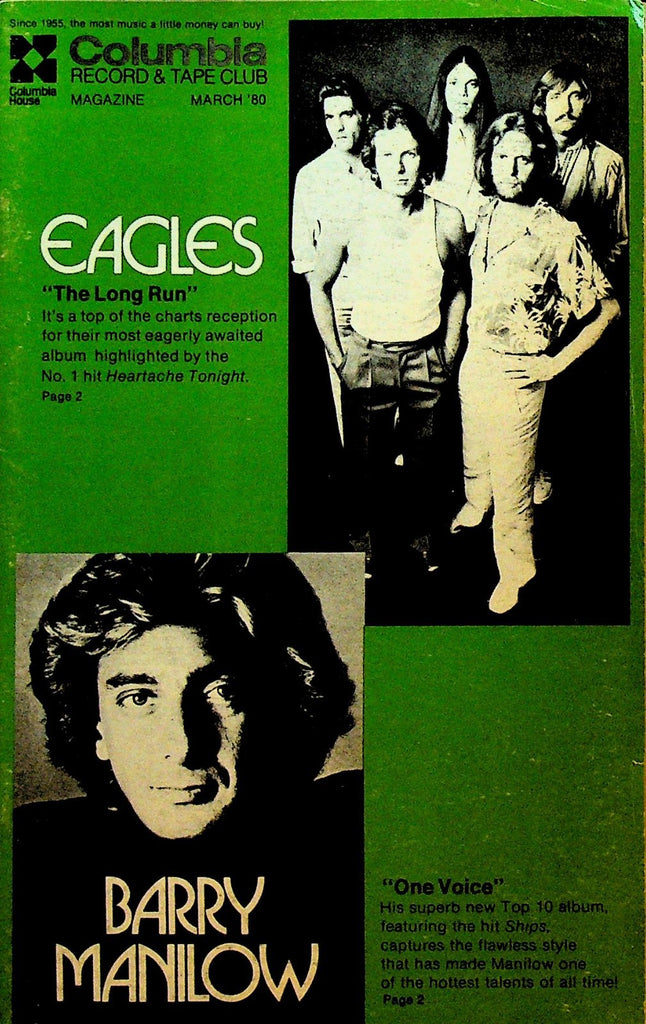 Columbia Record & Tape Club Catalog March 1980 Eagles Barry Manilow0