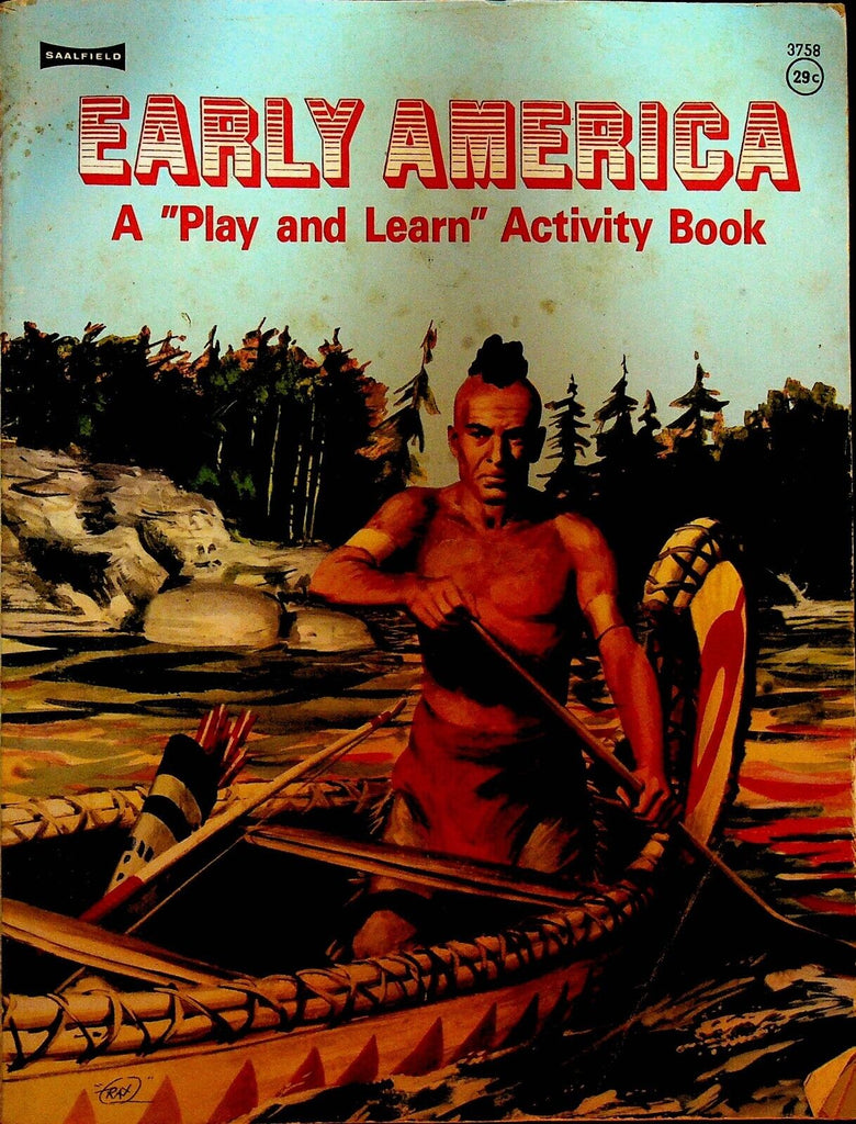Early America Play & Learn Activity Book 1960s Saalfield