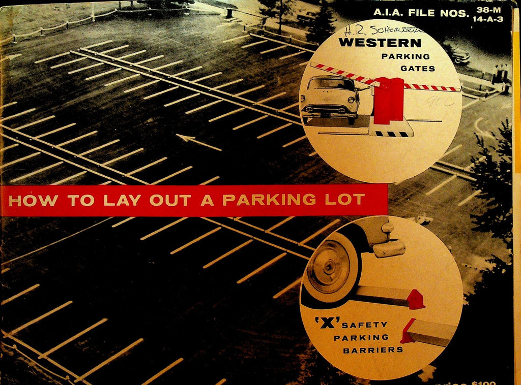 How to Lay Out a Parking Lot 1960 Booklet Western Parking Gates0