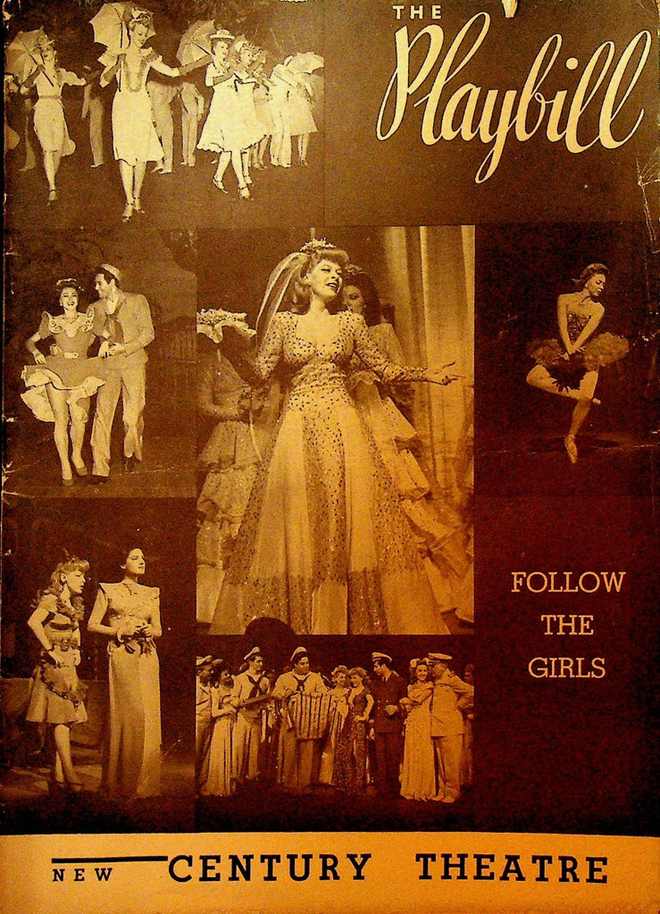 Follow the Girls Playbill May 28 1944 Gertrude Niesen Jackie Gleason0